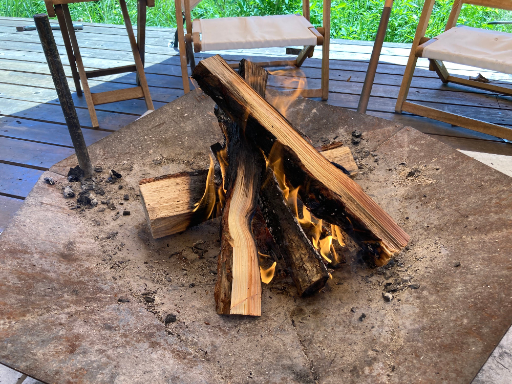 薪の火が安定してきたところ